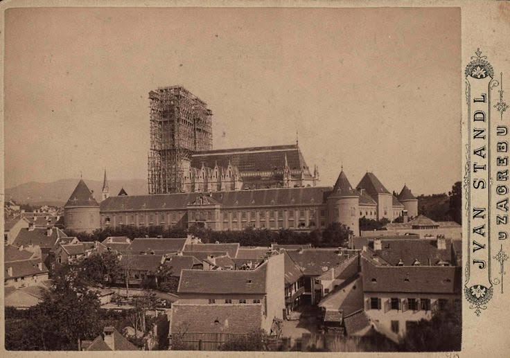 Gradnja Katedrale 1895. godine (Ivan Standl)